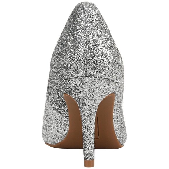 NWT On 34th Jeules Pointed-Toe Slip-On Pumps 10018690000 Silver Glitter 7M - Picture 4 of 10